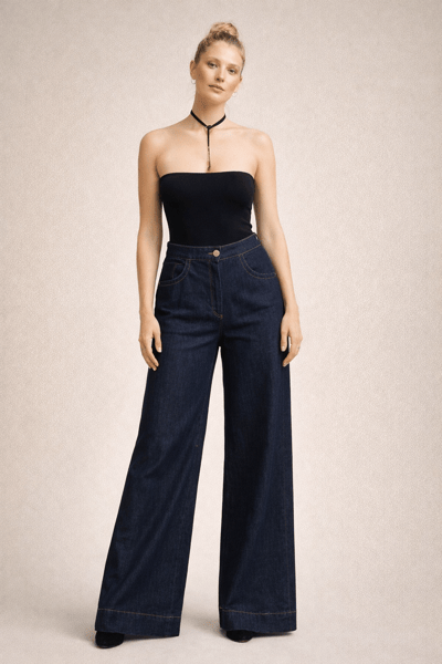 Denim Vintage Bol Paça Pantolon