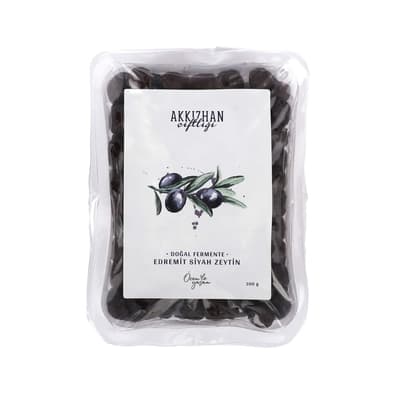 Akkızhan Çiftliği Edremit Siyah Zeytin 500 gr