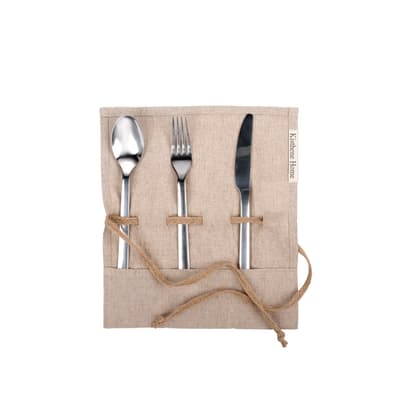 Kisthene Home Çatal Bıçak Servisi 4'lü Set / Nakışlı