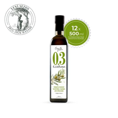 Kisthene 03 Erken Hasat Natürel Sızma Zeytinyağı 12*500 ml