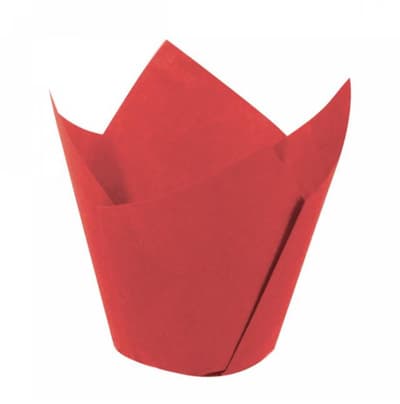 Bens Tulip Kek Kalıbı 160/50 Kırmızı 200'lü