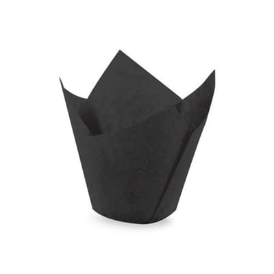 Bens Tulip Kek Kalıbı 160/50 Siyah 200'lü