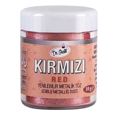 Dr.Gusto Yenilebilir Metalik Kırmızı Toz Boya 10 gr