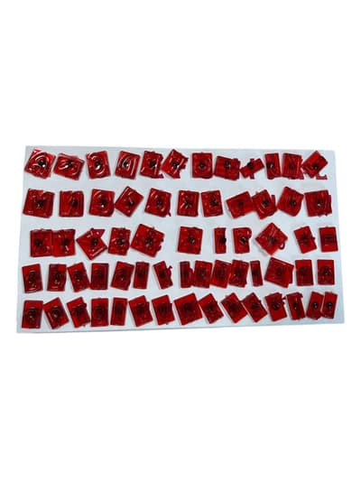 Plastik Transfer Alfabe-Semboller Kırmızı (B0005)
