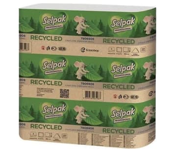 Selpak Pro Geri Dönüşüm Recycled Z Katlı Dispenser Havlu 200 Yaprak x 12 Adet(7906906)