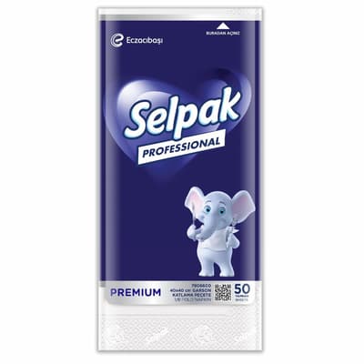 Selpak Professional Garson Katlama Peçete 40x40 Beyaz 50'li x 20 Adet (7906600)