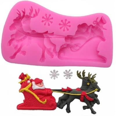 HG567 Geyikli Noel Baba Silikon Kalıbı