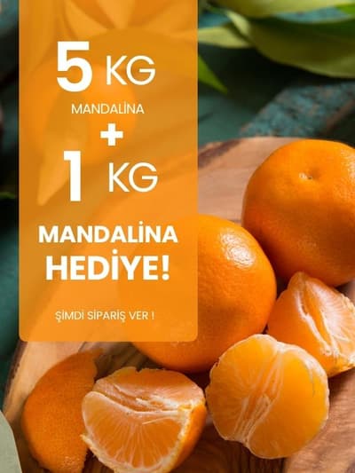 5 kg Mandalina Alana 1 kg Hediye