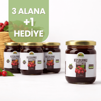 3 Adet Kuşburnu Marmelatı alana 1 Adet Hediye
