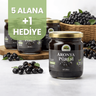 5 Adet Aronya Püresi Alana 1 Adet Hediye