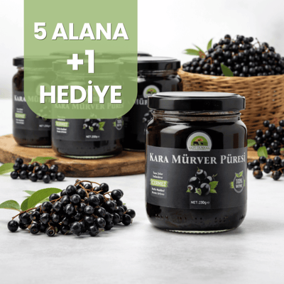 5 Adet Kara Mürver Püresi Alana 1 Adet Hediye