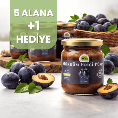 5 Adet Mürdüm Eriği Püresi Alana 1 Adet Hediye