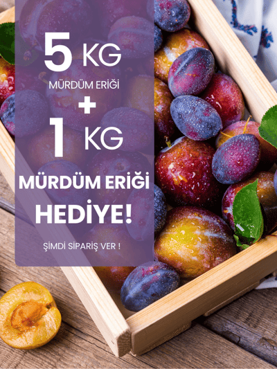 5 kg Mürdüm Eriği Alana 1 kg Hediye