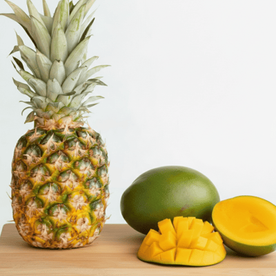 Ananas ve Jumbo Mango (Yemeye Hazır)
