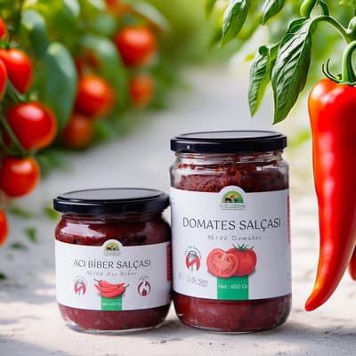 Domates Salçası ve Acı Biber Salçası Set