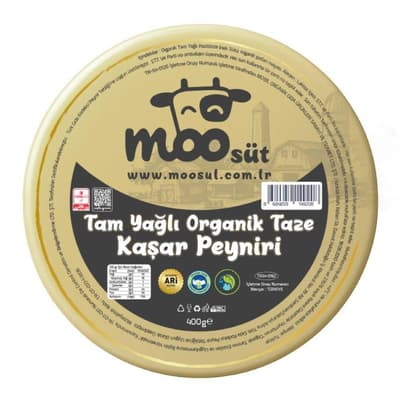 Moosüt Organik Kaşar Peyniri 400 gr