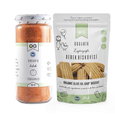 Organik Bebek Tarhanası Ve Bebek Bisküvi Seti