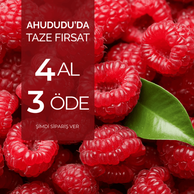 Taze Frambuaz (Ahududu) 4 Al 3 Öde - Sadece İstanbul Teslimat
