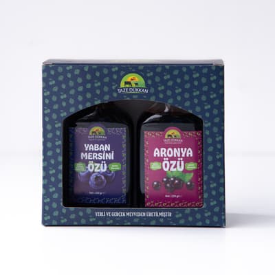 Yaban Mersini Özü Aronya Özü Hediye Kutulu Set