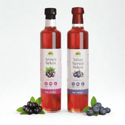 Yaban Mersini Sirkesi Aronya Sirkesi Set