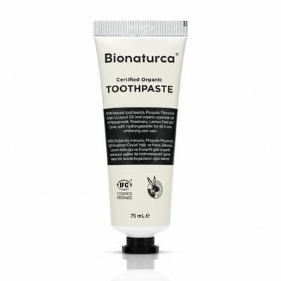 Organik Sertifikalı Tam Koruma Etkili Beyazlatıcı Diş Macunu 75 ml - Bionaturca