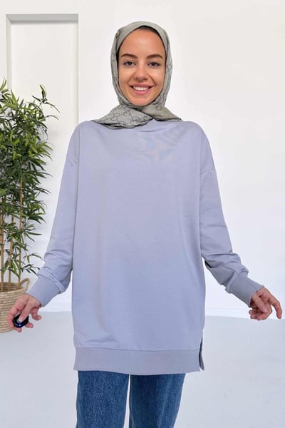 Basic Sweatshirt - Gri