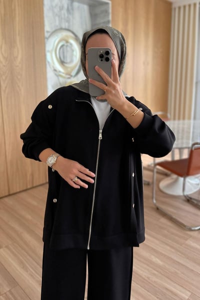 Çıtçıt Detay Salaş Modal Takım - Siyah