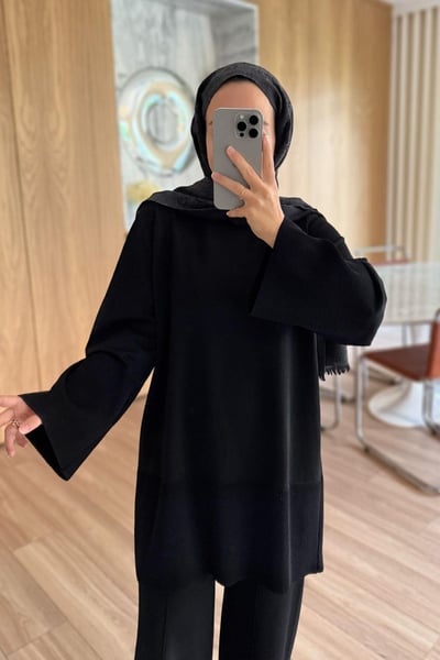 Liora Premium Rayon Takım - Siyah