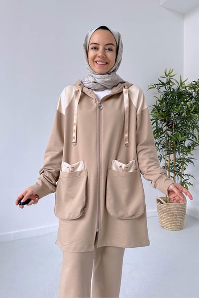 Torba Cepli İki İplik Takım - Camel