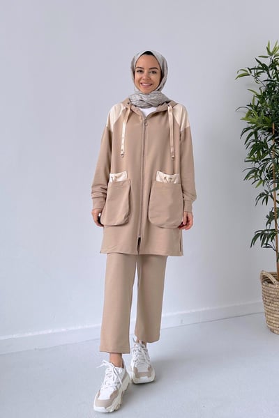 Torba Cepli İki İplik Takım - Camel