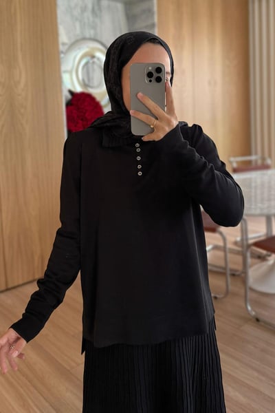 Wave Etekli Merserize Takım - Siyah