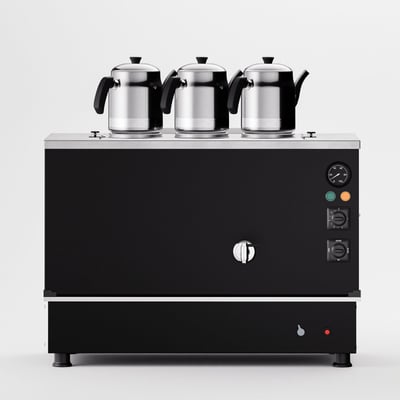 Anka Black Pro Compact Hibrit Çay Makinesi / Kompakt Tasarım, Profesyonel Kullanım, Çift Enerji Esnekliği (BPKO3)
