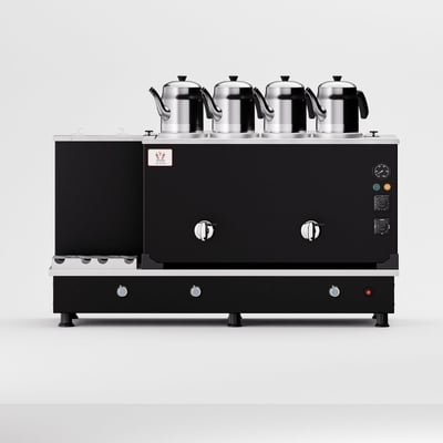 Anka Black Turbo Hibrit Çay Makinesi / Profesyonel Kullanım, Çift Enerji Esnekliği (STFO4)