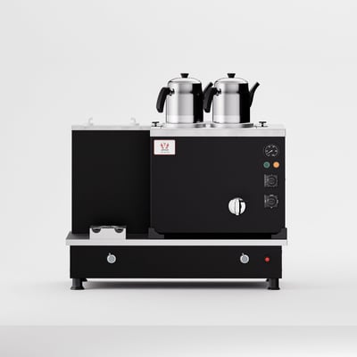 Anka Black Turbo Hibrit Çay Makinesi / Profesyonel Kullanım, Çift Enerji Esnekliği (STFO2)
