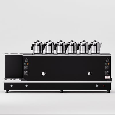 Anka Black Turbo Hibrit Çay Makinesi / Profesyonel Kullanım, Çift Enerji Esnekliği (STFO6)