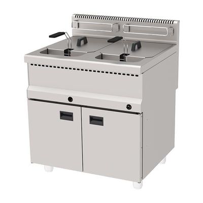 Atalay 22+22 Litre Gazlı Alt Dolaplı Fritöz, 40 x 70 x 85, AGF - 870