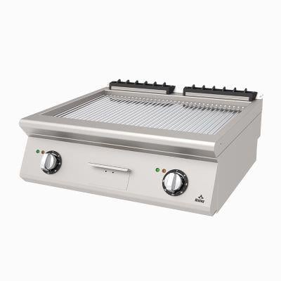 Atalay 80 cm Oluklu Elektrikli Krom Pleyt Izgara 80x73x30, AEI - 873 CR / N