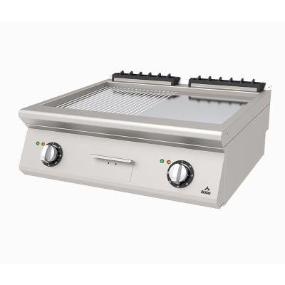 Atalay 80 cm Yarı Oluklu Elektrikli Krom Pleyt Izgara 80x73x30, AEI - 873 CR / ND
