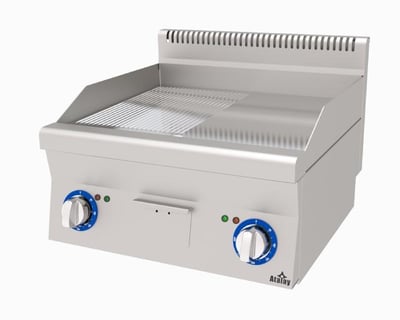 Atalay Elektrikli Yarı Oluklu 60 cm Krom Playt Izgara, 1000x600x300, E AEI - 660 / ND CR