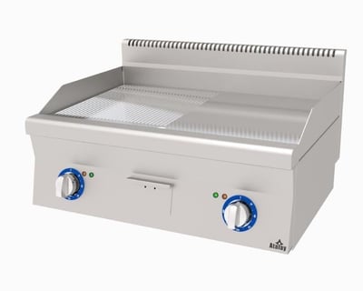 Atalay Elektrikli Yarı Oluklu 80 cm Krom Playt Izgara, 800x600x300, E AEI - 860 / ND CR