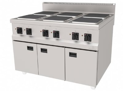 Atalay Kare 6'lı Elektrikli Dolaplı Ocak, 120x90x85, AEO - 1290