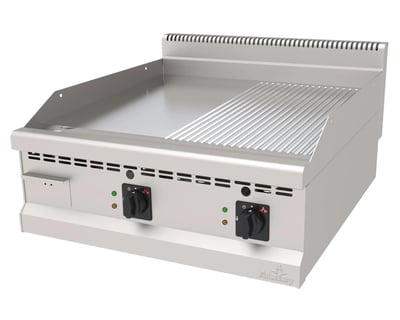 Atalay Yarı Oluklu 80 cm Elektrikli Krom Pleyt Izgara, 80 x 90 x 30, AEI - 890 / ND S CR