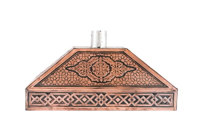 Bakır Çay Ocağı Davlumbazı 90*45 Orta Tip