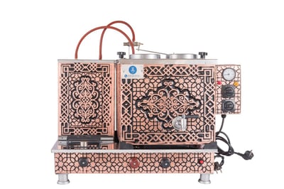 Çaycım 2 Demlikli Bakır Çay Kazanı Elektrik + Gazlı Ce Belgeli