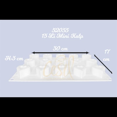 Cesil 15`li Mini Kalp Silikon Kalıp