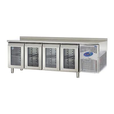 Csa 4 Cam Kapılı Tezgah Tip Buzdolabı, 240*70*85 cm, 430 Krom