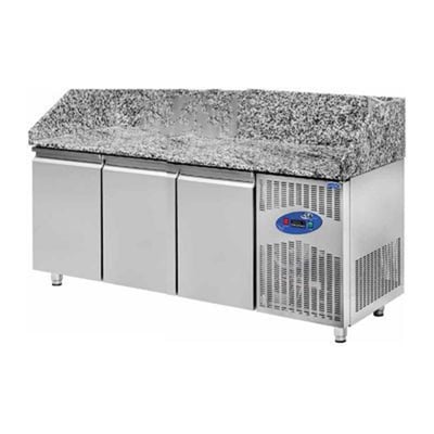 CSA CS-PIK-200 Pizza Hazırlık Dolabı, Granit Tablalı, 3 Kapılı, 615 L