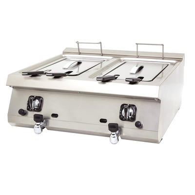 DRN 10+10 Litre Fritöz, Set Üstü, Doğalgazlı/LPG'li, 70×63×30 cm