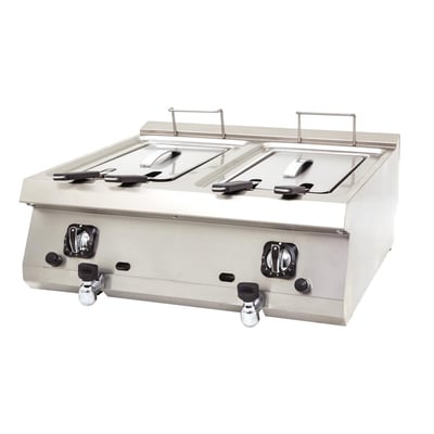 DRN 16+16 Litre Fritöz, Doğalgazlı/Tüplü, Set Üstü, 80×73×30 cm