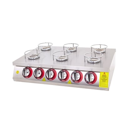 DRN 6'lı Künefe Ocağı, Doğalgazlı/LPG'li, Set Üstü, DRNKNF-6
